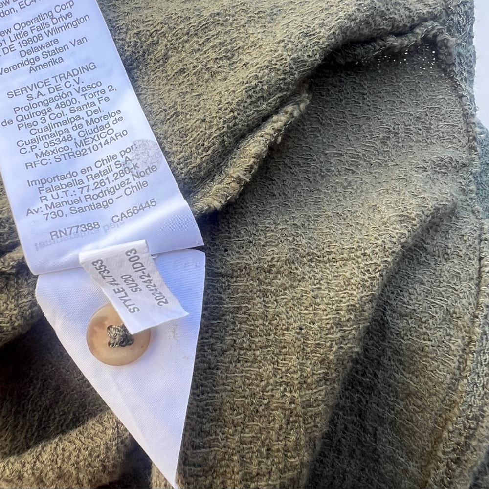 Madewell Boho Peasant Top‎ Olive Green S - Picture 11 of 11